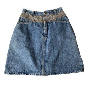 Stuffed Shirt Denim Jean Mini Skirt Size 7 Pockets Boho Western‎ Preppy Vintage